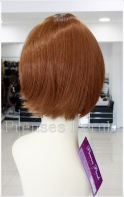 Canlı Bakır Renk Modern Kısa Küt Peruk