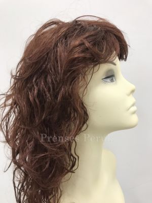 Çikolata Kahvesi Katlı Kesim Hareketli Modern Model Peruk