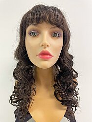 Dalgalı Uzun Boy Kestane Renk Maşalı Sentetik Peruk - 2