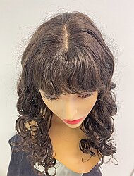 Dalgalı Uzun Boy Kestane Renk Maşalı Sentetik Peruk - 4