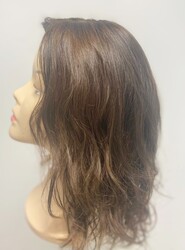 Doğal Dalgalı Gerçek Saç Peruk European Hair - Thumbnail