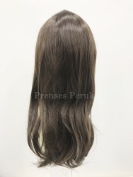 Doğal Kestane Kahküllü Uzun Isıya Dayanıklı Kaliteli Sentetik Peruk - Thumbnail