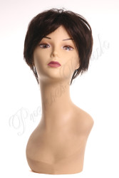 Doğal Kumral Renk Kısa Sentetik Peruk - Thumbnail