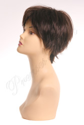 Doğal Kumral Renk Kısa Sentetik Peruk - Thumbnail