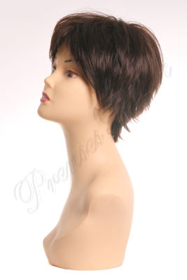 Doğal Kumral Renk Kısa Sentetik Peruk