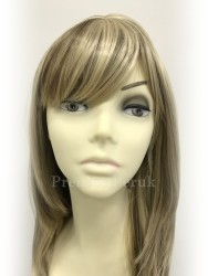 Doğal Kumral Röfleli Uzun Gür Kahküllü Sentetik Peruk - Thumbnail