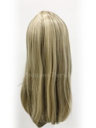 Doğal Kumral Röfleli Uzun Gür Kahküllü Sentetik Peruk - Thumbnail