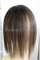 Doğal Saç Tepelik Kahkül Perçem Postiş - Thumbnail