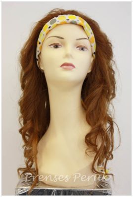 Gerçek Saç Yarım Peruk Bakır Karamel