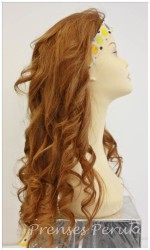 Gerçek Saç Yarım Peruk Bakır Karamel - Thumbnail