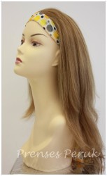 Gerçek Saç Yarım Peruk Kumral Röfleli Kahkülsüz - Thumbnail