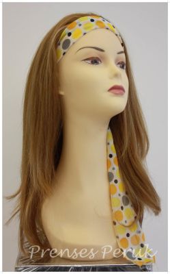 Gerçek Saç Yarım Peruk Kumral Röfleli Kahkülsüz