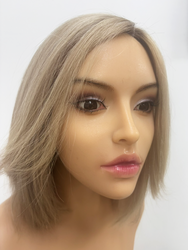 Gerçek Saç Yeni Koleksiyon Katlı Sarı Peruk - Thumbnail