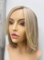 Gerçek Saç Yeni Koleksiyon Katlı Sarı Peruk - Thumbnail