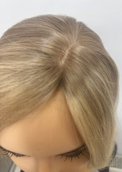 Gerçek Saç Yeni Koleksiyon Katlı Sarı Peruk - Thumbnail