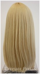 Gerçek Saçtan Peruk Sarı Uzun Boy - Thumbnail