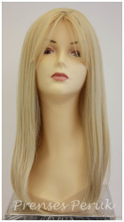 Gerçek Saçtan Peruk Sarı Uzun Boy - Thumbnail