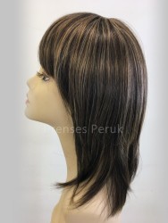 Hafif İnce Kesim Doğal Balyajlı Isıya Dayanıklı Kaliteli Sentetik Peruk-Fön Maşa Olur - Thumbnail