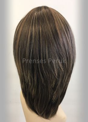 Hafif İnce Kesim Doğal Balyajlı Isıya Dayanıklı Kaliteli Sentetik Peruk-Fön Maşa Olur