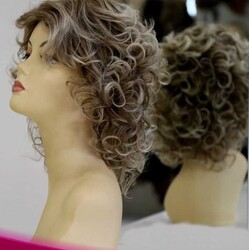 Isıya Dayanıklı Sentetik Maşalı Orta Boy Peruk 