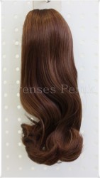 Katlı Sentetik Postiş 40 cm Çikolata Kahvesi - Thumbnail