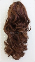 Katlı Sentetik Postiş 40 cm Çikolata Kahvesi - Thumbnail