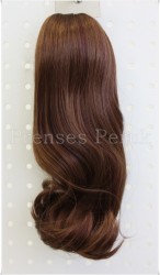 Katlı Sentetik Postiş 40 cm Çikolata Kahvesi - Thumbnail