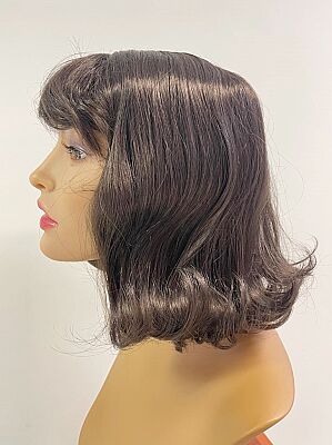 Kestane Renk Kahküllü Küt Kesim Sentetik Peruk - 3