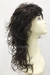 Kestane Tonu Doğal Dalgalı Katlı Kesim Model Kaliteli Peruk - Thumbnail