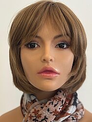 Kısa Katlı Gerçek Saç Medikal Peruk Modeli