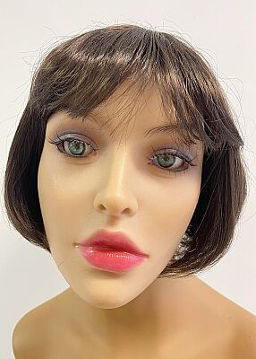 Kısa Küt Kahküllü Sentetik Saç Peruk - 1