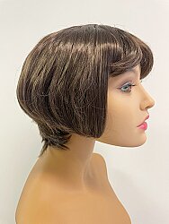 Kısa Küt Kahküllü Sentetik Saç Peruk - 3