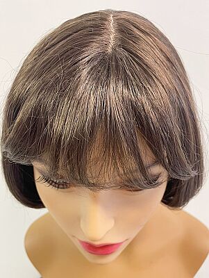 Kısa Küt Kahküllü Sentetik Saç Peruk - 5