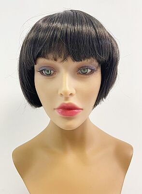 Kısa Küt Model Kahküllü Sentetik Peruk - 1