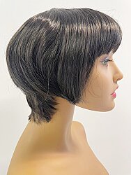 Kısa Küt Model Kahküllü Sentetik Peruk - 4