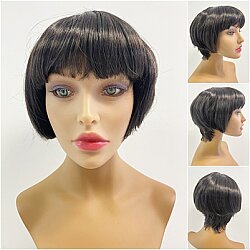 Kısa Küt Model Kahküllü Sentetik Peruk - 5