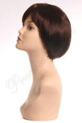 Kısa Küt Sentetik Peruk Çikolata Kahve - Thumbnail