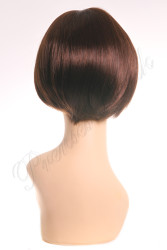 Kısa Küt Sentetik Peruk Çikolata Kahve - Thumbnail