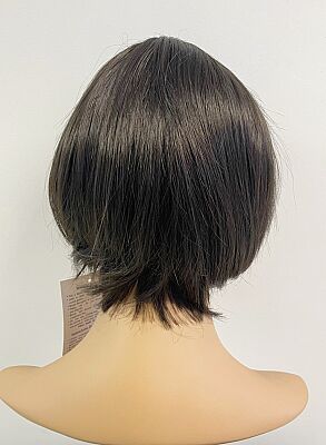 Koyu Kestane Küt Kesim Kahküllü Sentetik Peruk - 7