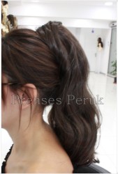 Koyu Kumral İki Yönlü Kullanılan Postiş - Thumbnail