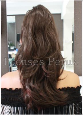 Koyu Kumral İki Yönlü Kullanılan Postiş