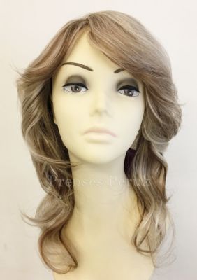 Küllü Kumral Röfleli Uzun Boy Katlı Kesim Yan Kahküllü Kaliteli Peruk