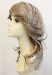Küllü Kumral Röfleli Uzun Boy Katlı Kesim Yan Kahküllü Kaliteli Peruk - Thumbnail