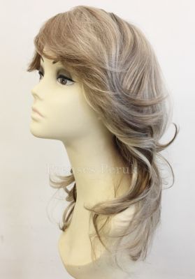 Küllü Kumral Röfleli Uzun Boy Katlı Kesim Yan Kahküllü Kaliteli Peruk