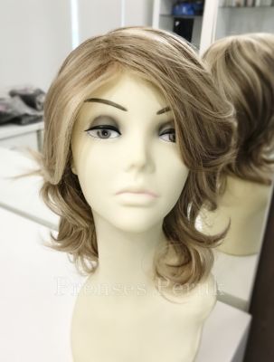 Küllü Sarı Röfleli Katlı Kesim Peruk