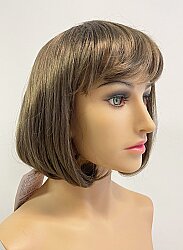 Kumral Renk Orta Boy Küt Model Sentetik Peruk - 3