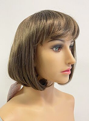 Kumral Renk Orta Boy Küt Model Sentetik Peruk - 3