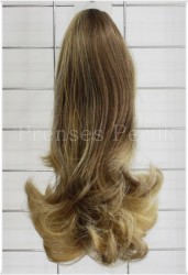 Kumral Röfleli Hareketlı Sentetik Postiş - Thumbnail