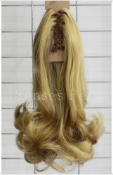 Kumral Röfleli Hareketlı Sentetik Postiş - Thumbnail