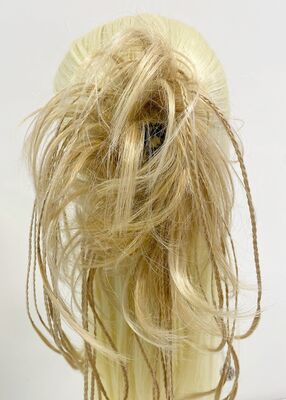 Lastikli Örgülü Hazır Topuz Sentetik Postiş